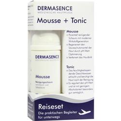 Reiseset mit Mousse und Tonic für die Hautpflege unterwegs.